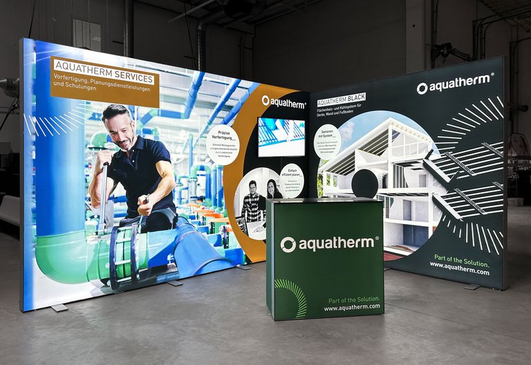 LED exhibition stand ALU STAR - aquatherm GmbH