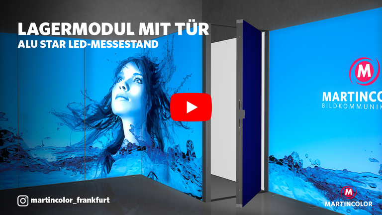 LED exhibition stands with storage room module